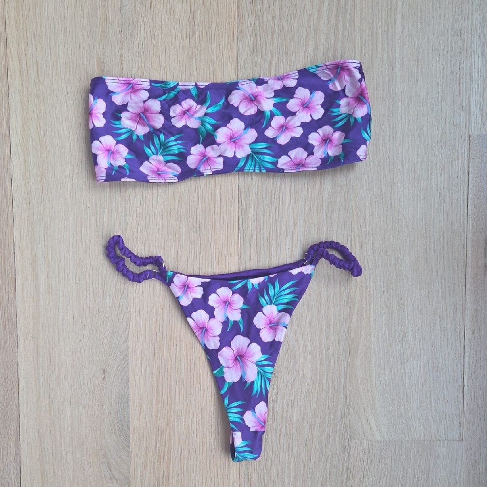Floral Purple Bikini Set